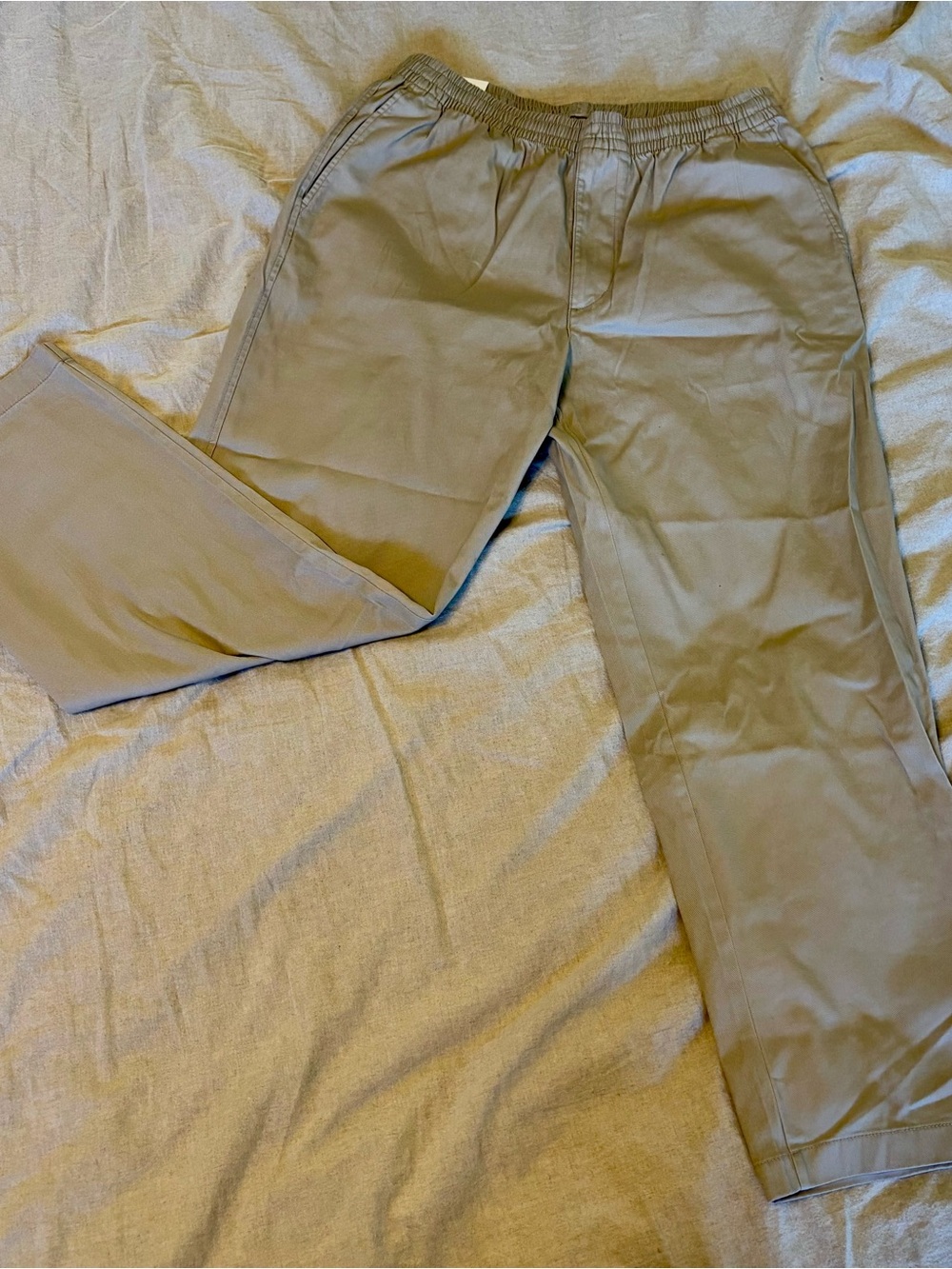 Uniqlo Men's Elastic-Waist Chino Pants - Khaki